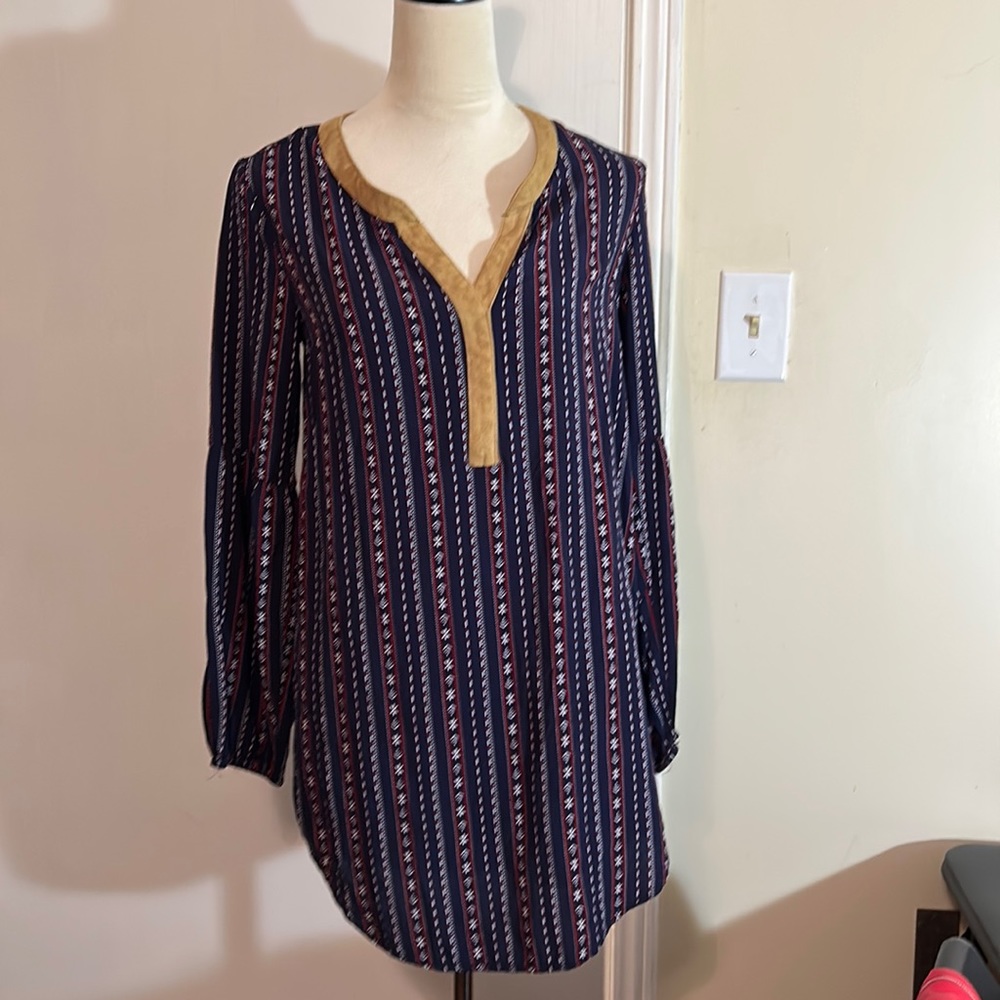 UMGEE Striped Multi Colored Aztec Boho Tunic Dress/top - Picture 1 of 11